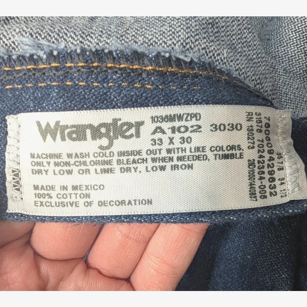 Wrangler Jeans Men 33x30 Blue 36MWZ Slim Fit Cowboy‎ Cut Denim